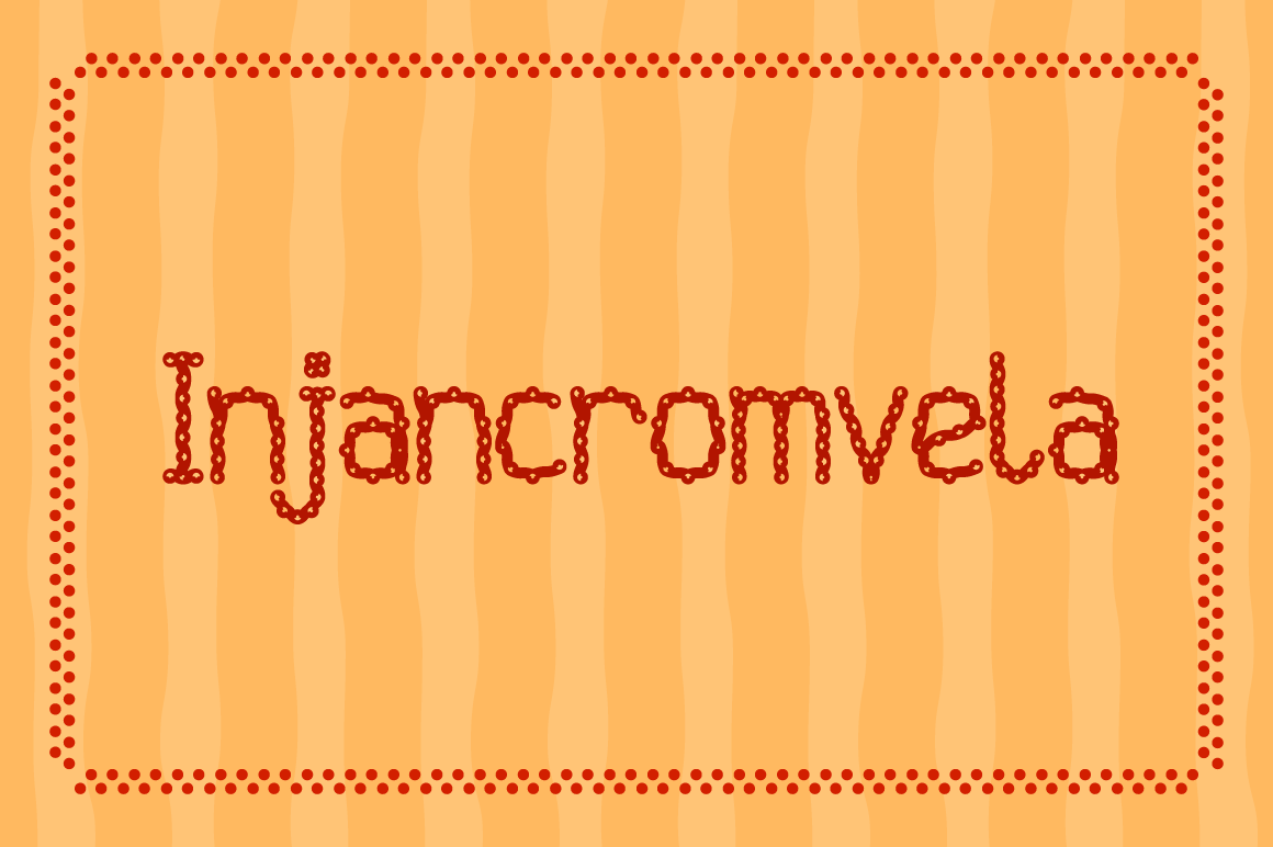 Injancromvela: A Knitted Typeface for Rustic Editorial Design