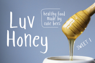 Luv Honey Typeface: A Handwritten Sans Serif for Modern Web Design