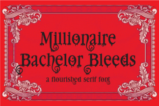 Millionaire Bleeds: A Drippy Serif for Bold Brand Identity Projects